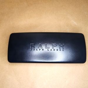 Ralph Lauren Hard Shell Eye Glasses Sunglasses Case Black Velvet Lining Clamshel